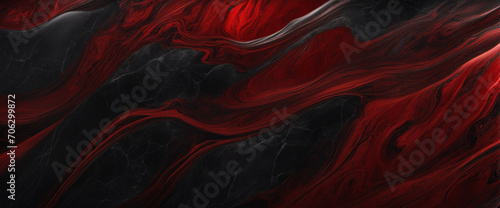 Black red abstract background. Marble pattern. Dark. Toned stone background with space for design. Web banner. Wide. Long. Panoramic. Backdrop. Christmas. Close-up.