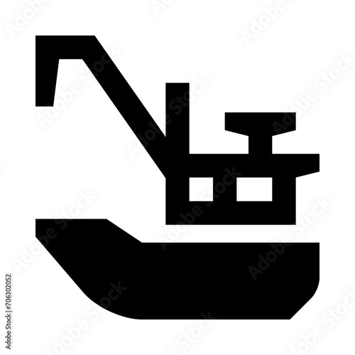 Fishing Boat Solid Icon