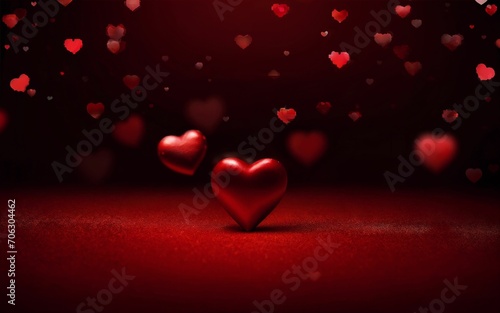 Love Unveiled A Romantic Panorama of Hearts for Valentine s Day Celebration ai generated