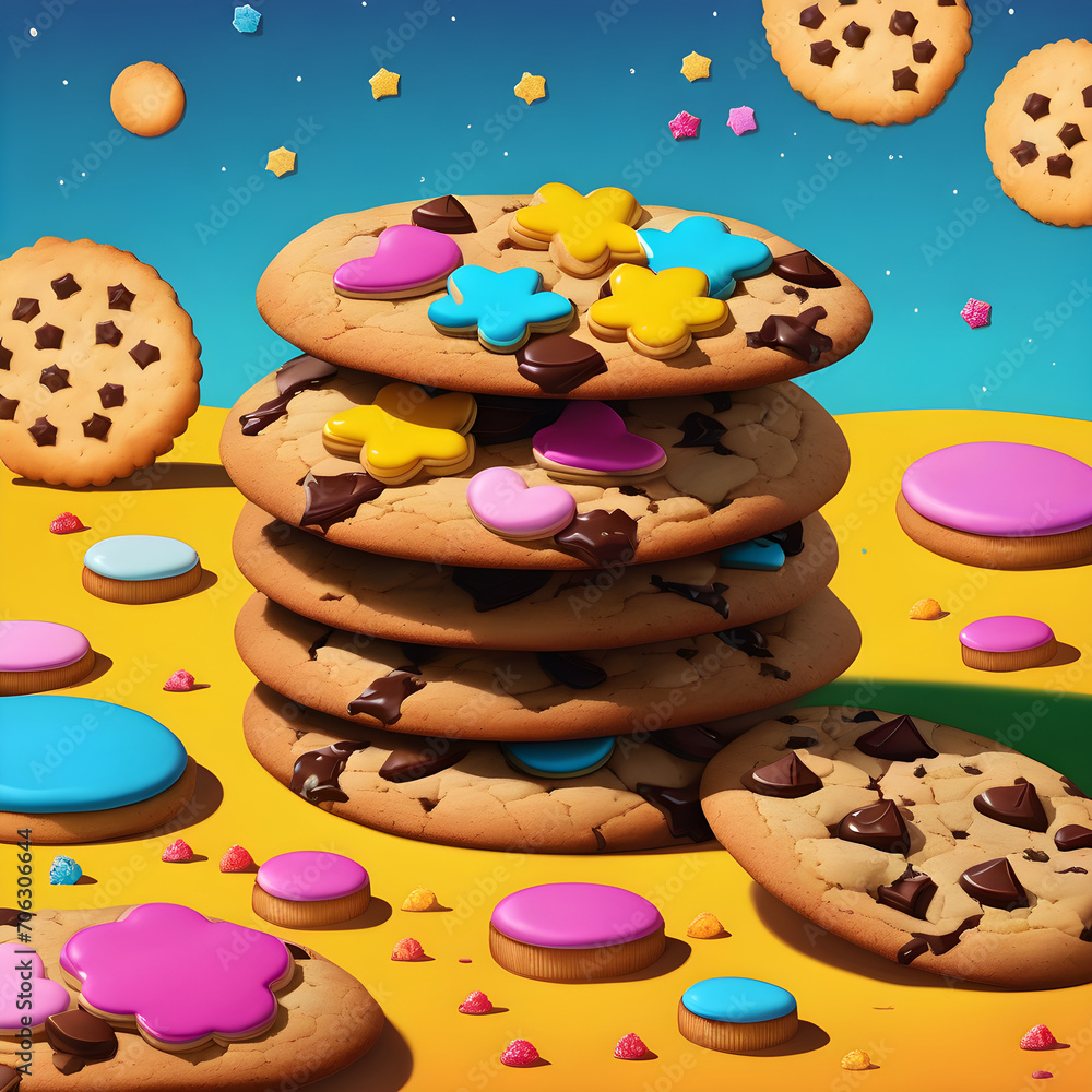 Obraz premium chocolate chip cookie