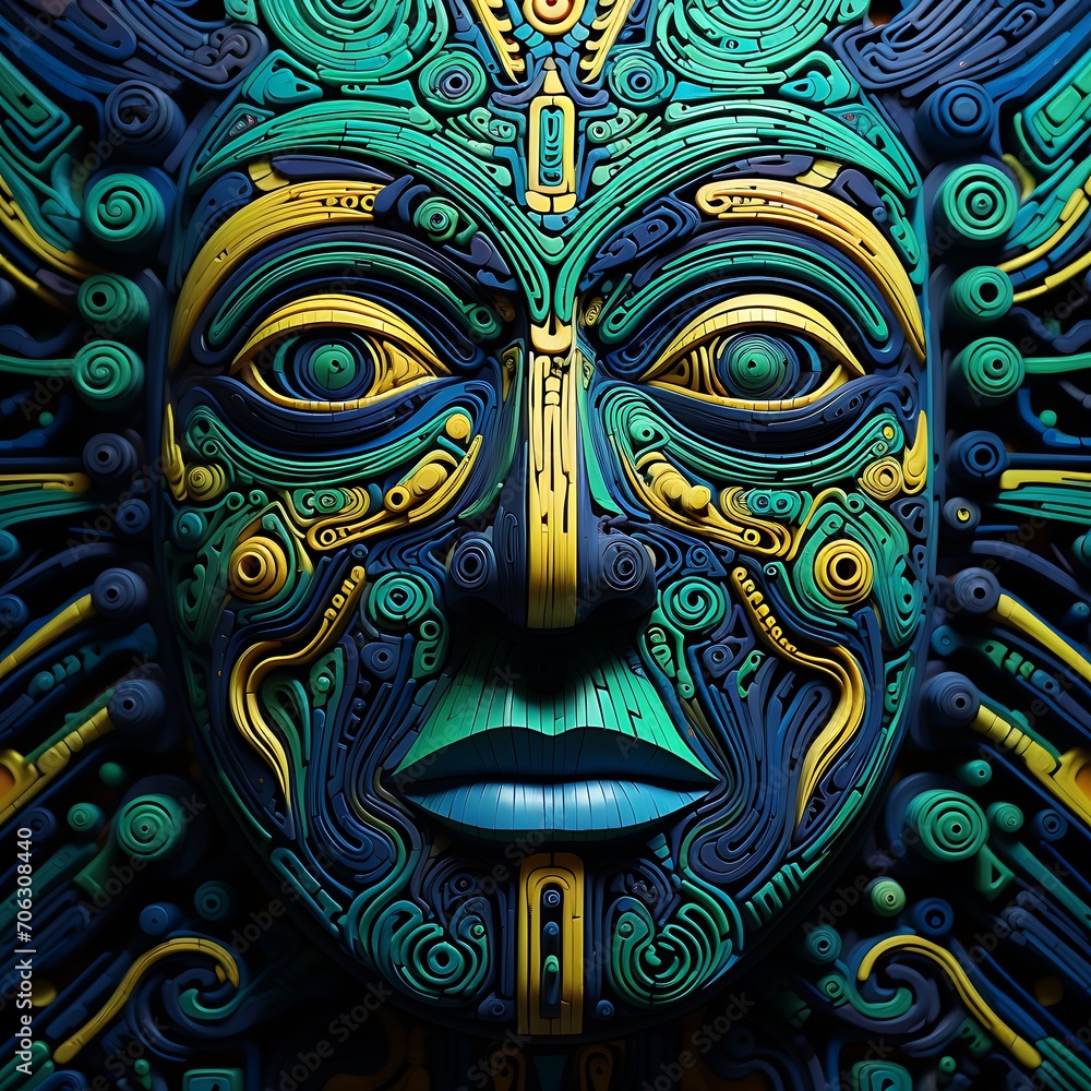 patterned face art