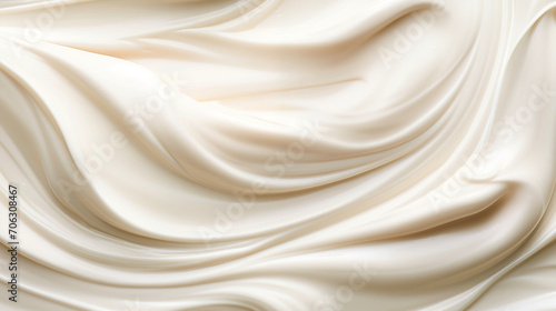ホイップクリーム、生クリームの写真(高級、牛乳) A picture of whipped cream . Generative AI  photo