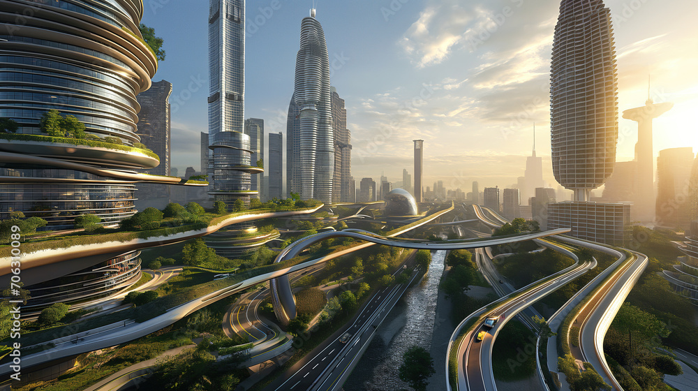 Fototapeta premium Smart Kuala Lumpur city futuristic concept