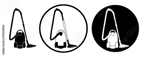 set modern Electric vacuum cleaner icon vector logo illustration