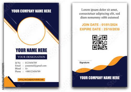 Id Card Template design eps file