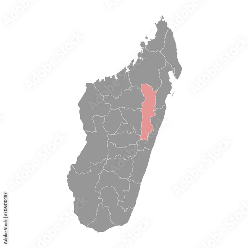 Alaotra Mangoro region map, administrative division of Madagascar. Vector illustration. photo