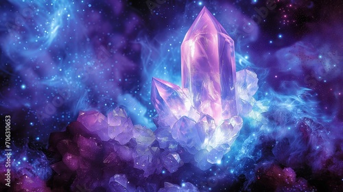 The brightly colored crystals create a mysterious and ethereal space.