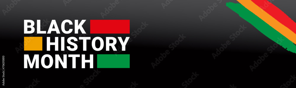 Obraz premium Black History Month Banner, with Copy Space
