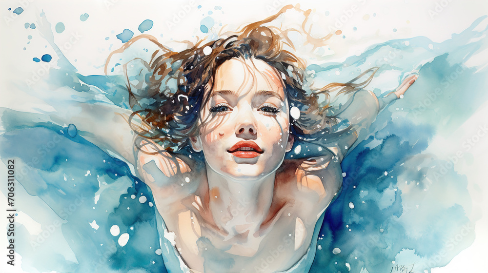 watercolor_woman_diving