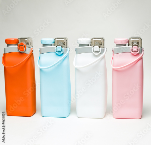 Foldable Camping Silicone Bottle with Tube