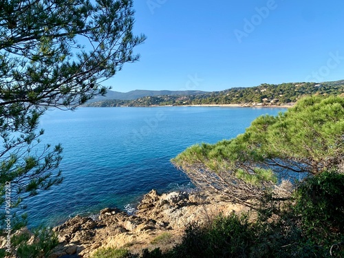 Sentier du Littoral à Gigaro, France