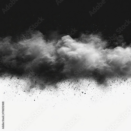 Abstract Freeze Motion Black Dust Explosion, White Background, Illustrations Images
