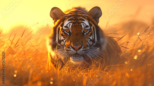 Portrait of a tiger in the wild