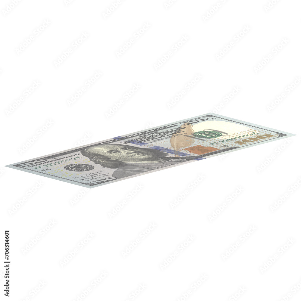 Realistic 3d dollar USD money isometric render and arrangable Realistic 3d dollar USD money isometric render and arrangable