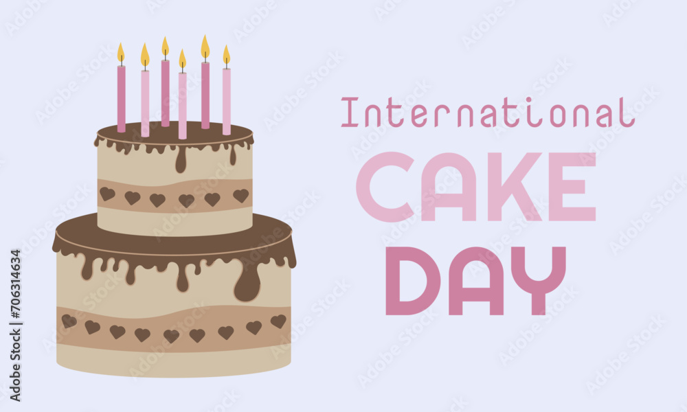 Cake day card design, vector illustration Cake day card design, vector illustration