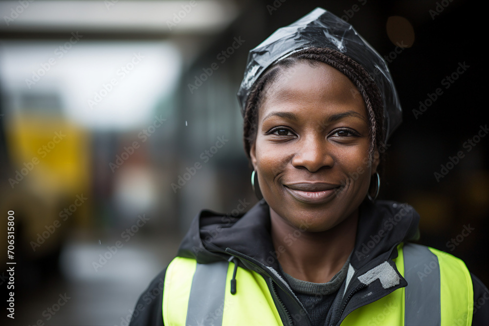 Generative AI picture of dustman who keeps streets clean and takes away trash city service Generative AI picture of dustman who keeps streets clean and takes away trash city service