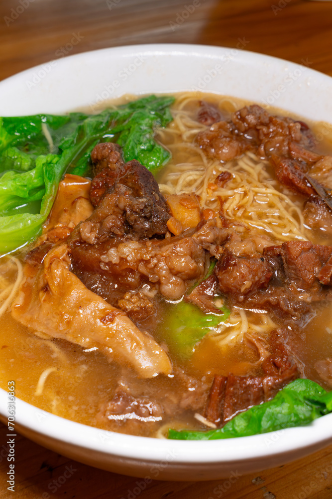 angle view fresh flank beef noodles at vertical composition angle view fresh flank beef noodles at vertical composition