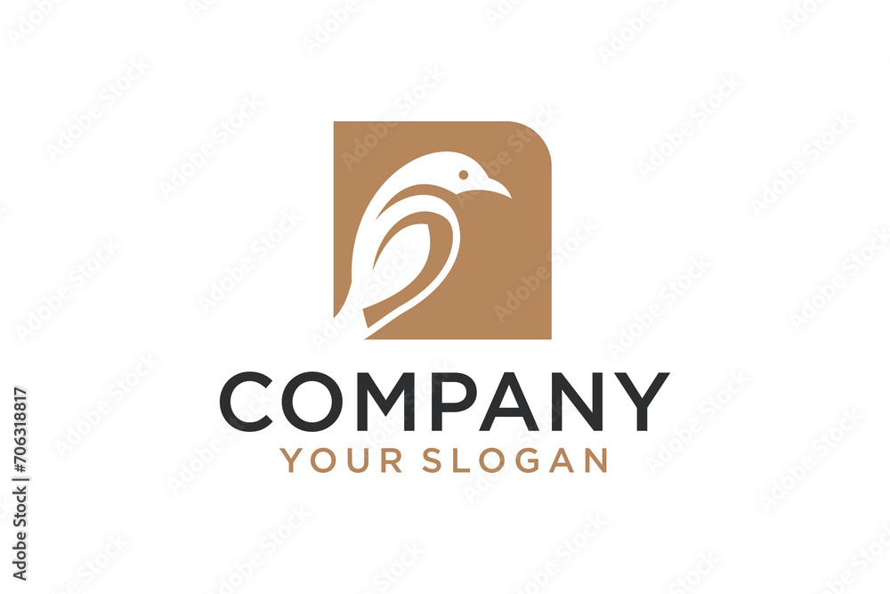 Bird logo leaf logo line art outline template Bird logo leaf logo line art outline template
