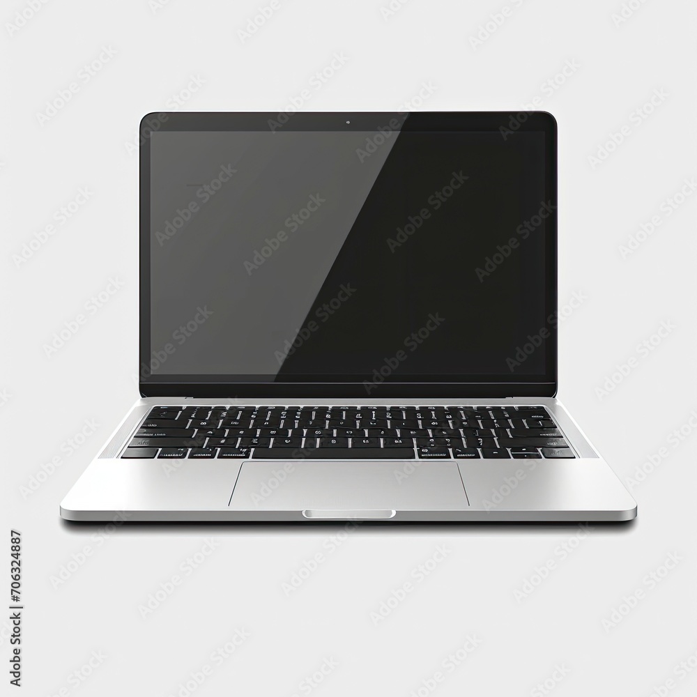 Laptop Mouse On Table Black Screen, White Background, Illustrations Images Laptop Mouse On Table Black Screen, White Background, Illustrations Images