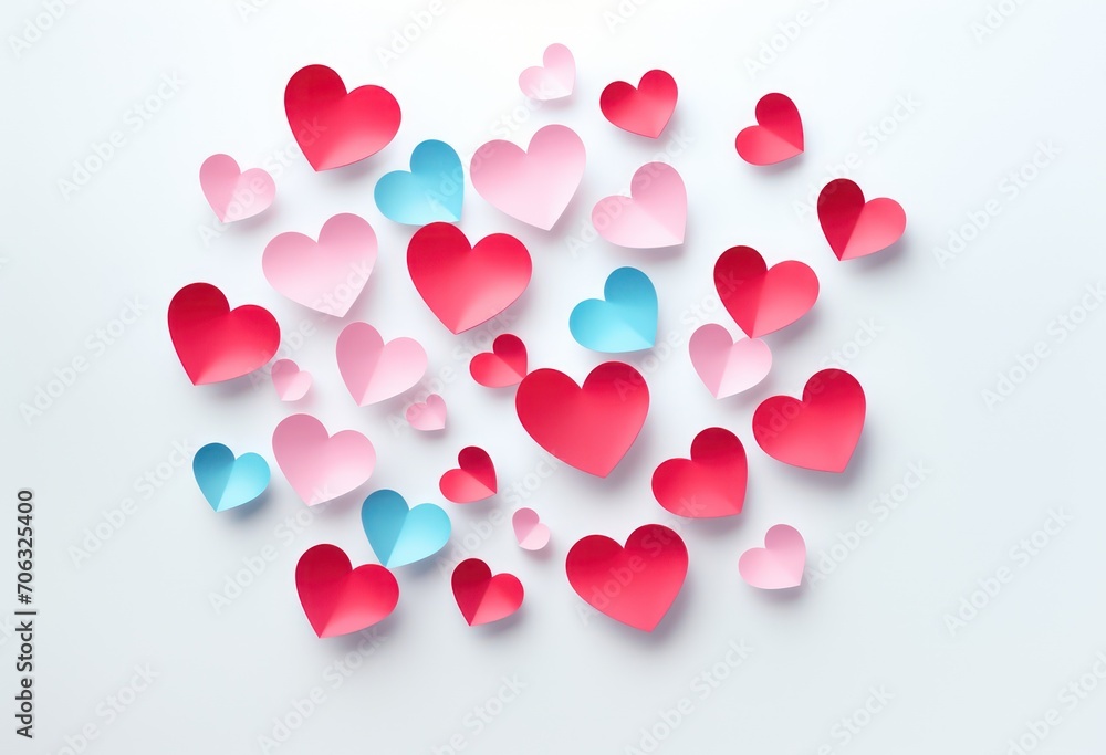 happy valentine day card with lots of hearts