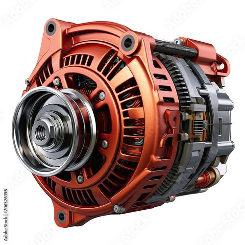 Alternator isolated on a transparent background.