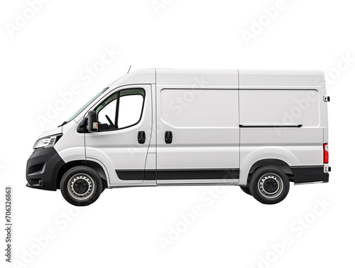 a white van with black trim