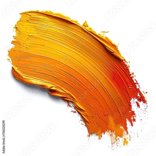 Orange Yellow Brush Stroke, White Background, Illustrations Images