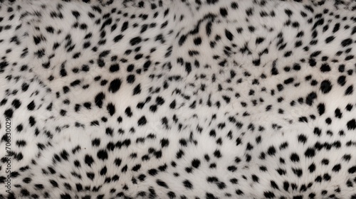 Snow leopard fur seamless pattern. Repeated background of fluffy texture.
