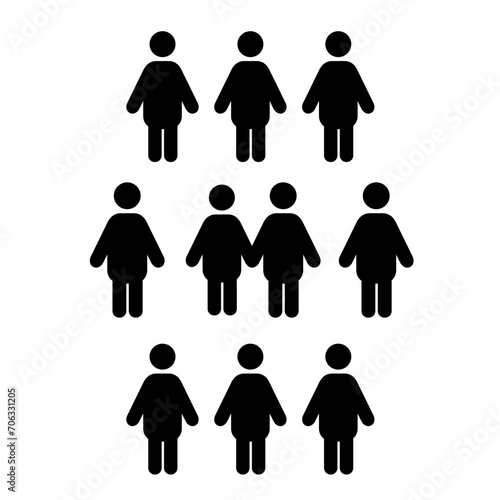 Team Filled Icons | Group of People Flat Filled SVG Icons | People Business Teamwork User Icon