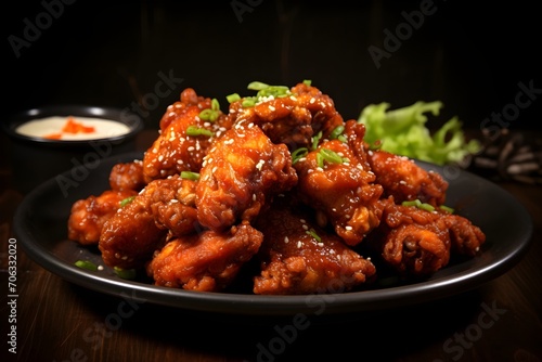 Dakgangjeong, crispy and glazed Korean fried chicken, a delectable blend of sweet