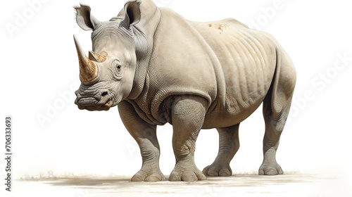 rhino isolated on white