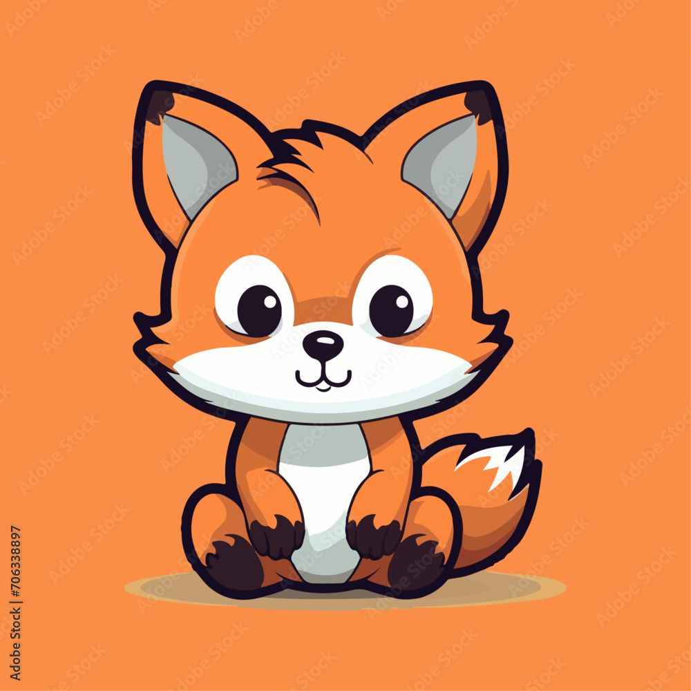 mascot of cute red fox cartoon animal vector illustration mascot of cute red fox cartoon animal vector illustration