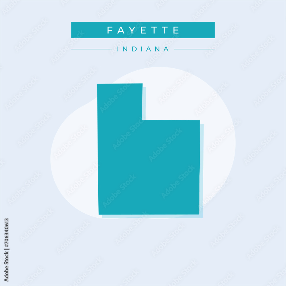 Vector illustration vector of Fayette map Indiana