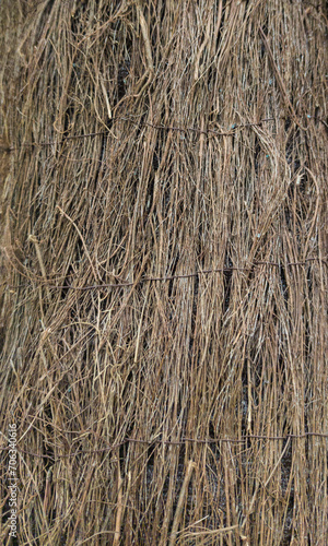 Garden fence rolls built with heather