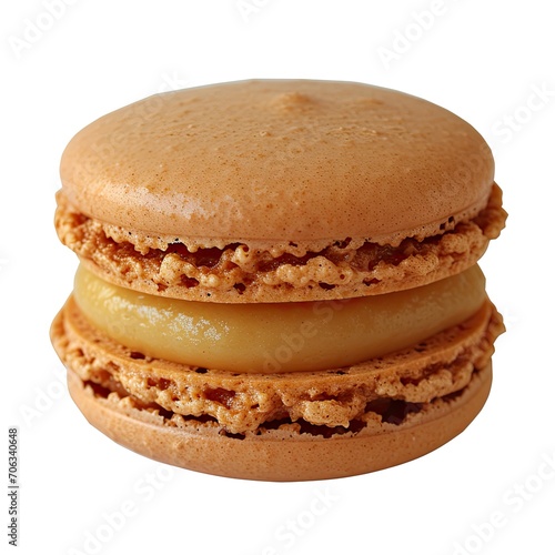 Yellow French Macaroon  White Background  Illustrations Images