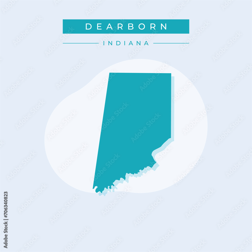 Vector illustration vector of Dearborn map Indiana