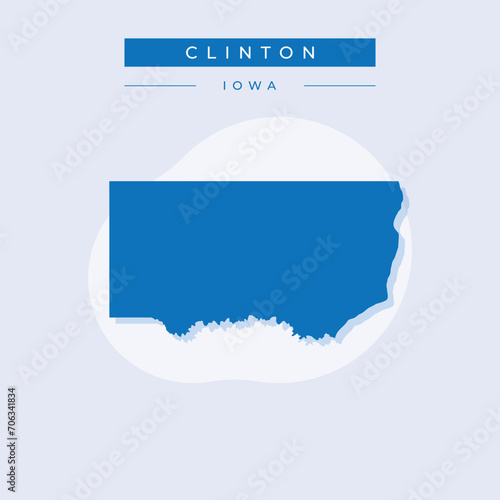 Vector illustration vector of Clinton map Iowa Free Download Vector illustration vector of Clinton map Iowa - GFXLoad