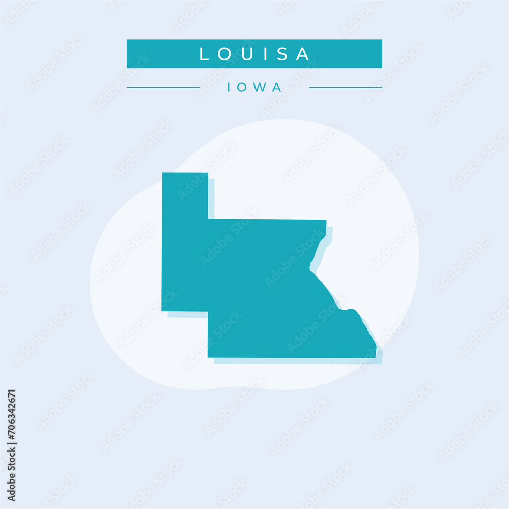 Vector illustration vector of Louisa map Iowa Vector illustration vector of Louisa map Iowa