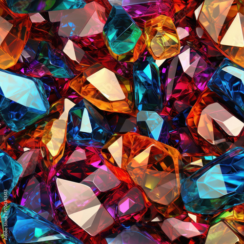 gemstones background seamless pattern