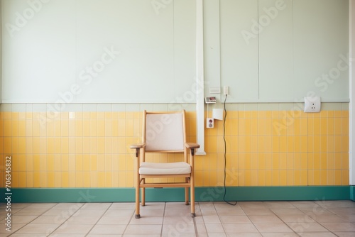 isolation room with a solitary chair