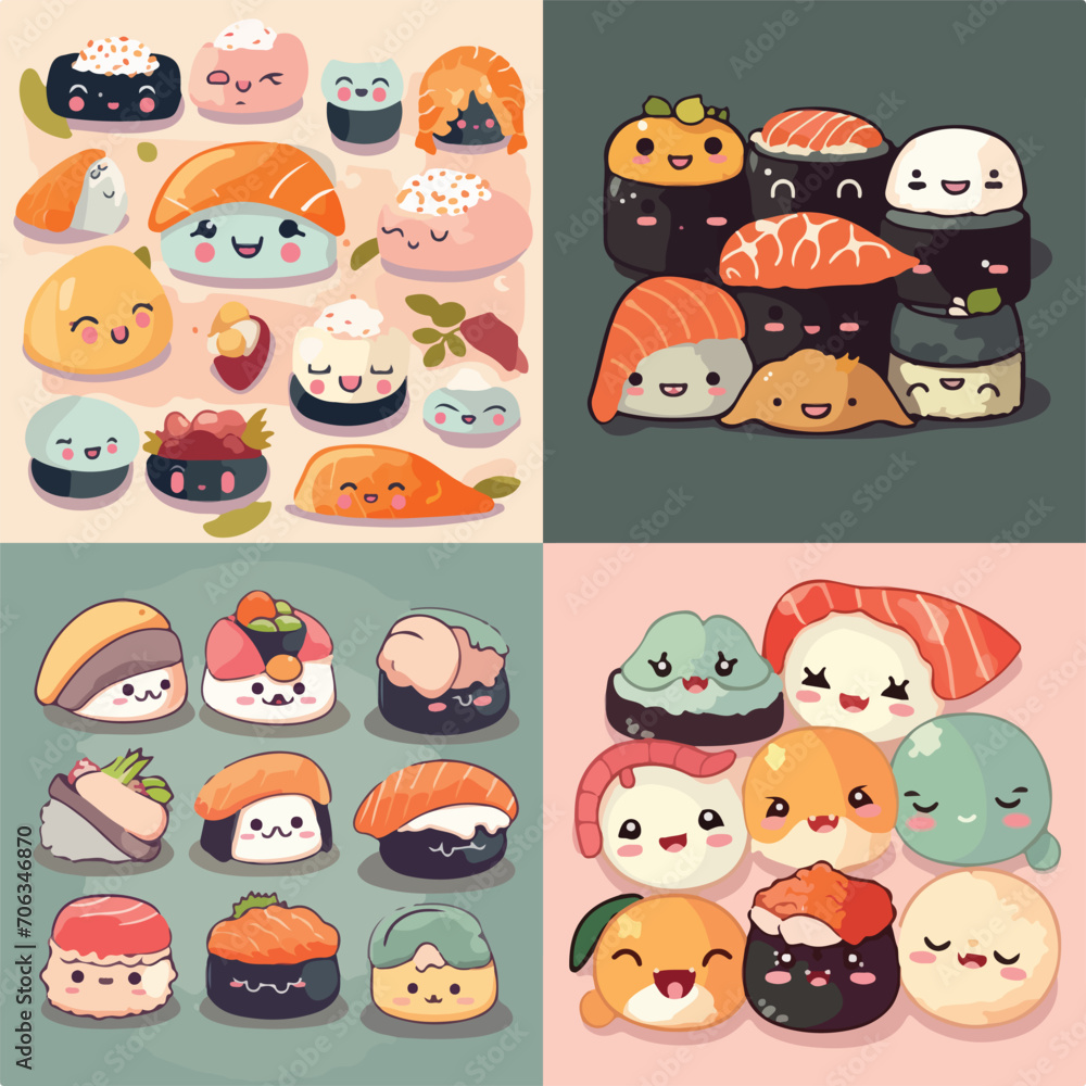 Sushi Delight Vector Illustration Sushi Delight Vector Illustration