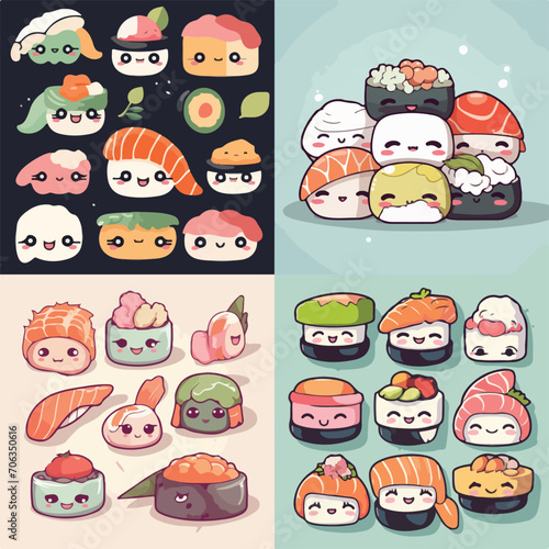 Sushi Delight Vector Illustration
