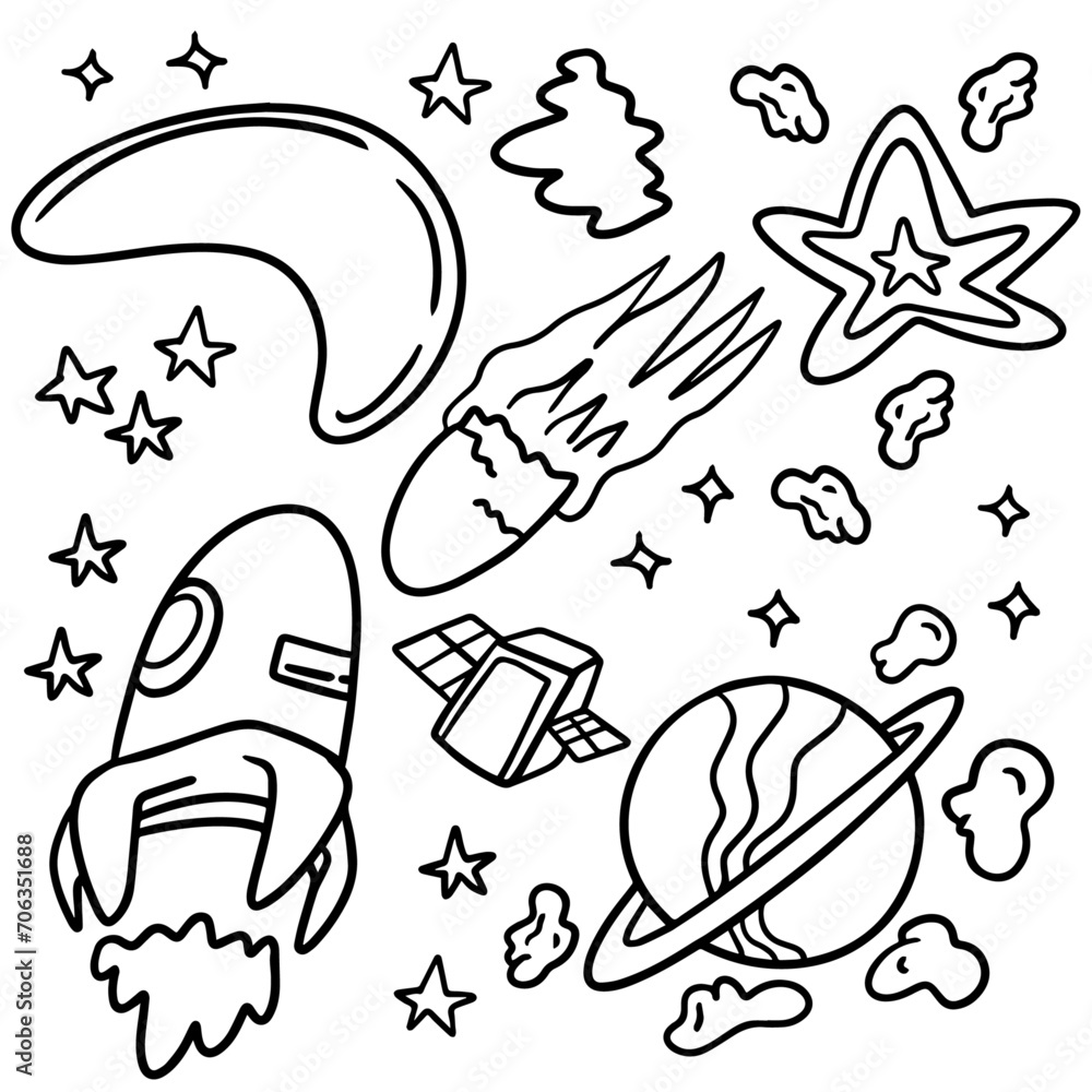 Obraz premium set of hand drawn illustrations