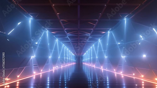 光る通路の風景,Generative AI  photo