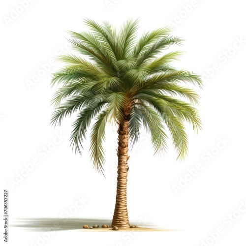 palm tree on White Background