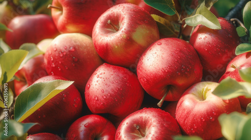 真っ赤な美味しいりんご Red delicious apples