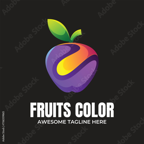 Fruits Colorful Logo Design