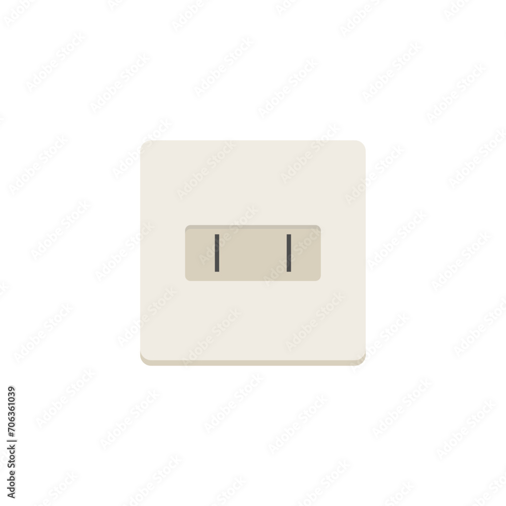 Electrical socket flat design vector illustration. House electricity and power concept. Voltage cable off. Energy cable unplug. Electrical socket flat design vector illustration. House electricity and power concept. Voltage cable off. Energy cable unplug.