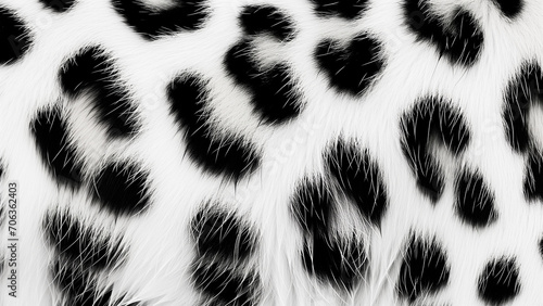 Snowy Spots  White Leopard Skin Wallpaper
