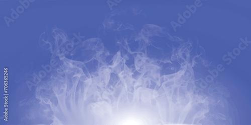 smoke on blue background